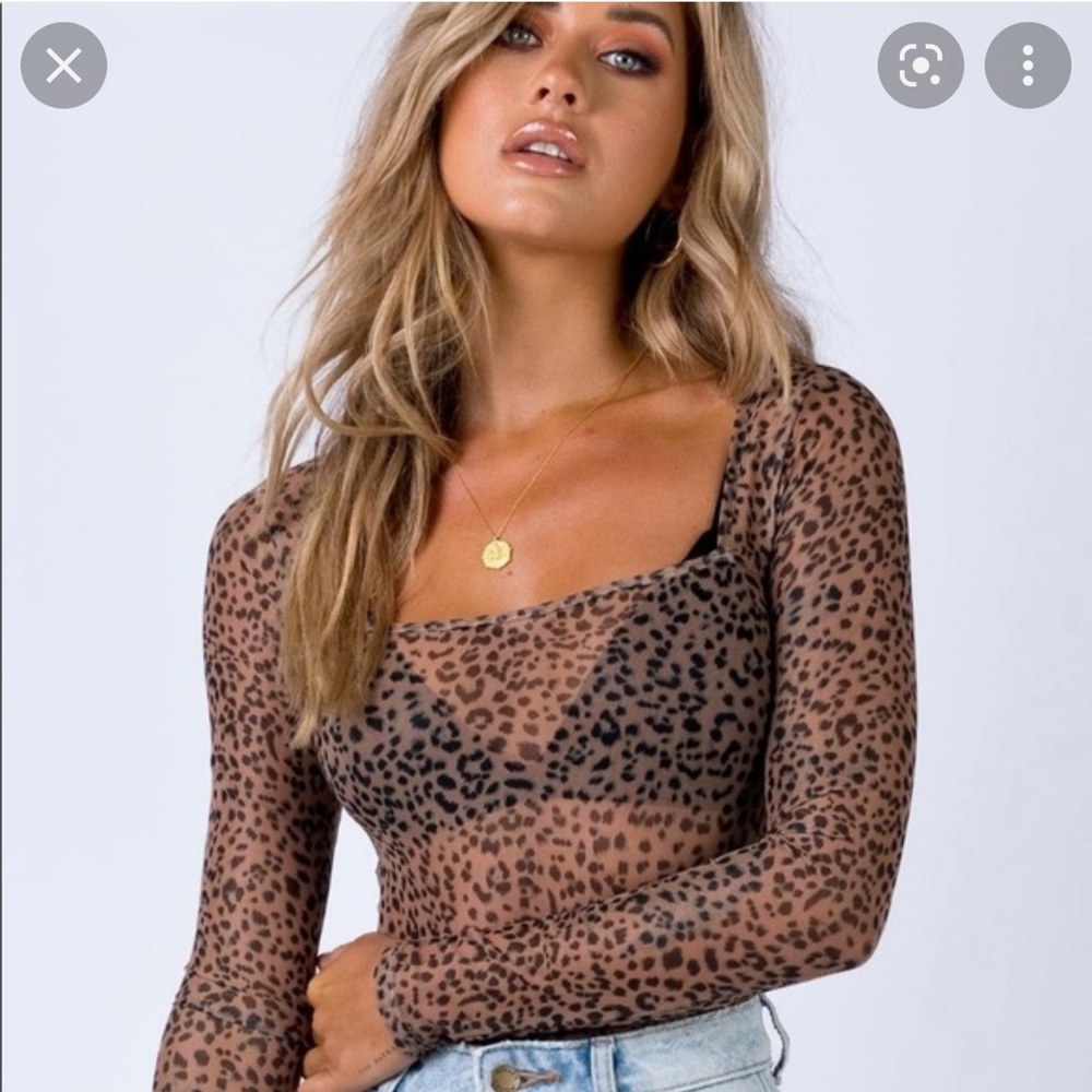 Princess Polly leopard mesh body suit